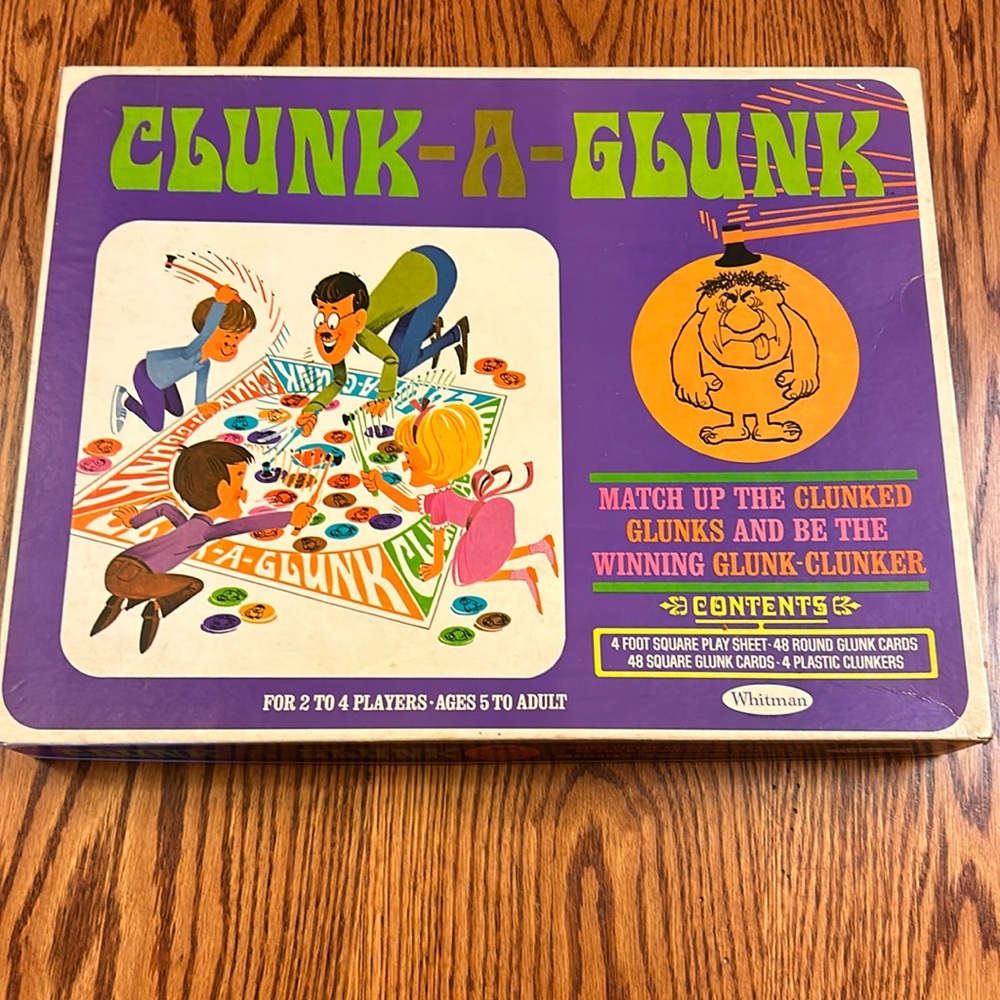 Vintage 1968 Clunk-A-Glunk Board Game from Whitman
